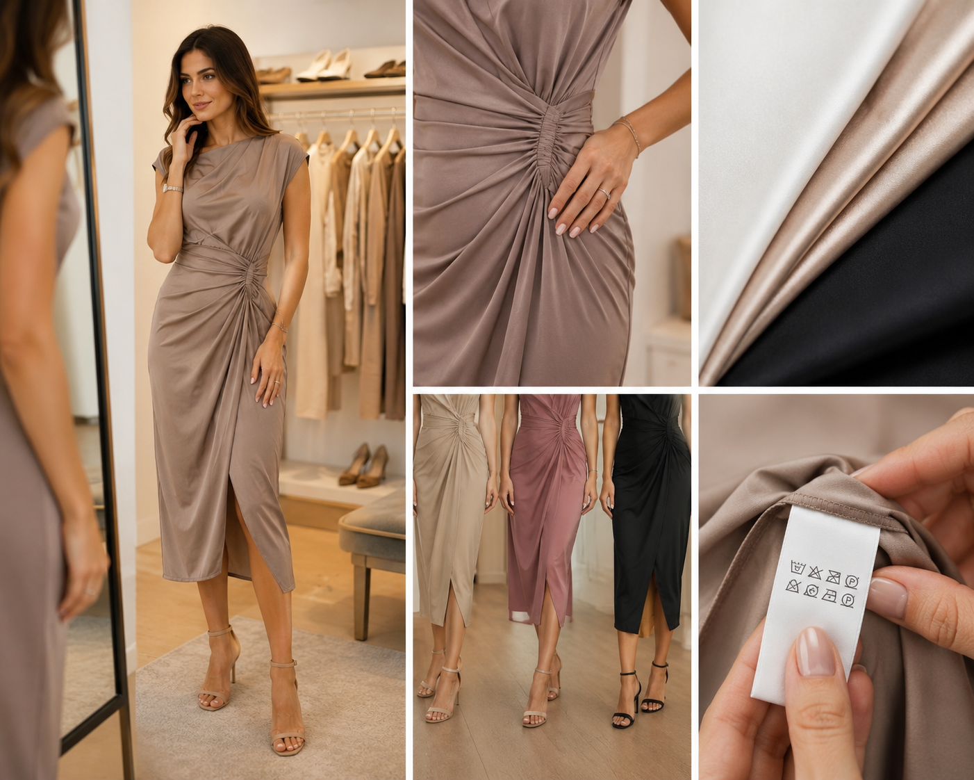What to look for when buying a draped midi dress